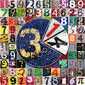 Colored mosiac of numbers